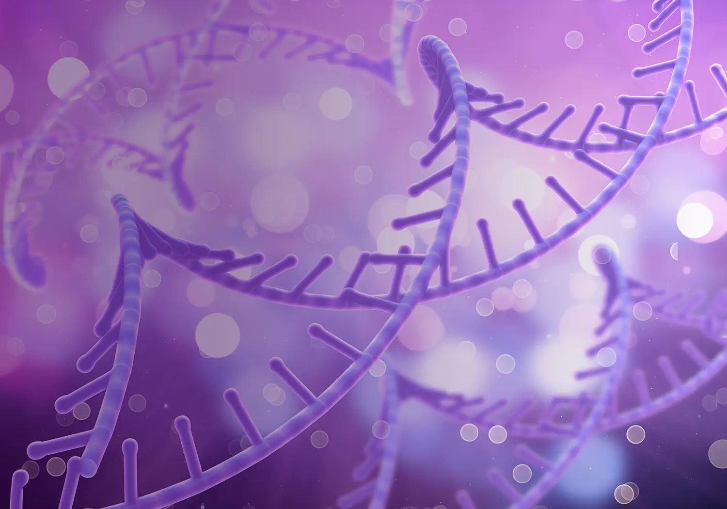 DNA strands representing PlasmaSEQ genomic sequencing
